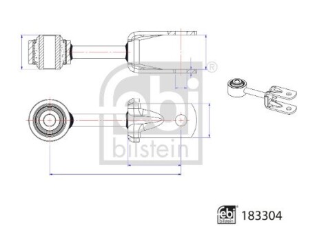 Стійка стабілізатора FEBI BILSTEIN 183304