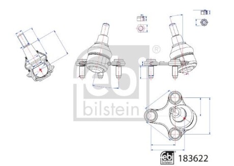 Кульова опора FEBI BILSTEIN 183622