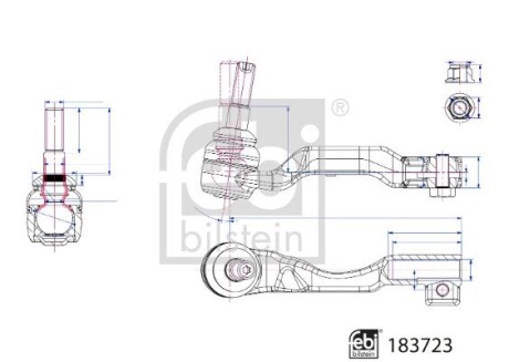 Наконечник тяги рульової з гайкою FEBI BILSTEIN 183723