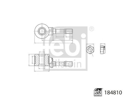 К-т кронштейна(тяги) стабілізатора FEBI BILSTEIN 184810