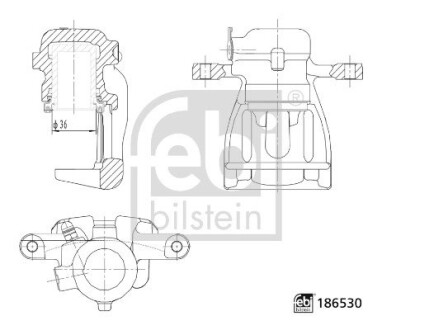 Супорт гальмівний FEBI BILSTEIN 186530 (фото 1)