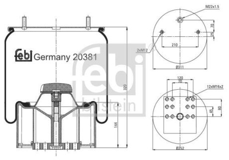 Подушка амортизуюча FEBI BILSTEIN 20381