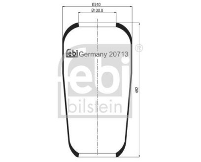 Кожух пневматической рессоры FEBI BILSTEIN 20713