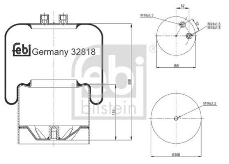 Подушка амортизуюча FEBI BILSTEIN 32818