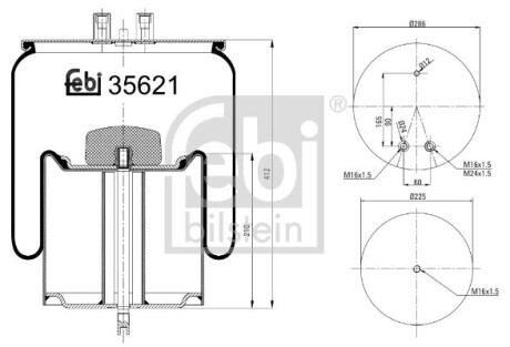 Подушка амортизуюча FEBI BILSTEIN 35621