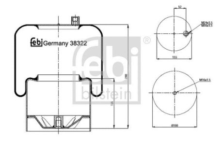 Подушка амортизуюча FEBI BILSTEIN 38322