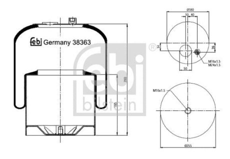 Подушка амортизуюча FEBI BILSTEIN 38363