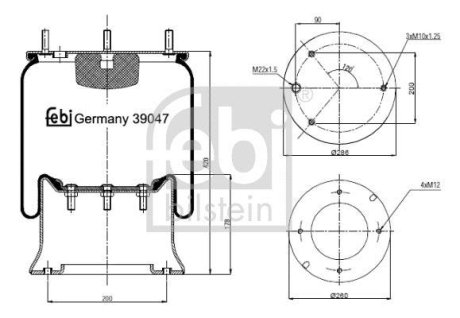 Подушка амортизуюча FEBI BILSTEIN 39047