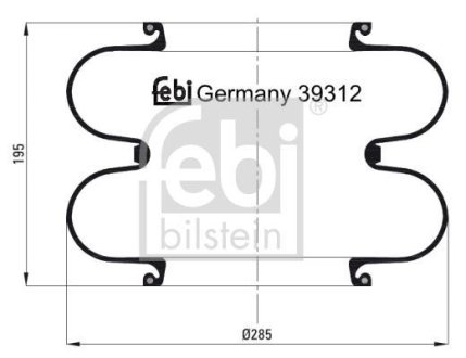 Подушка амортизуюча FEBI BILSTEIN 39312