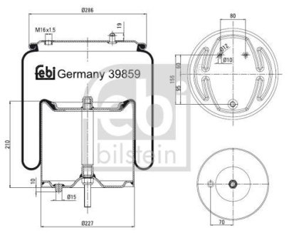 Подушка амортизуюча FEBI BILSTEIN 39859