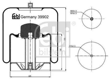 Подушка амортизуюча FEBI BILSTEIN 39902