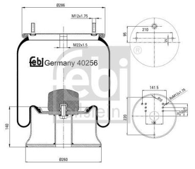 Подушка амортизуюча FEBI BILSTEIN 40256