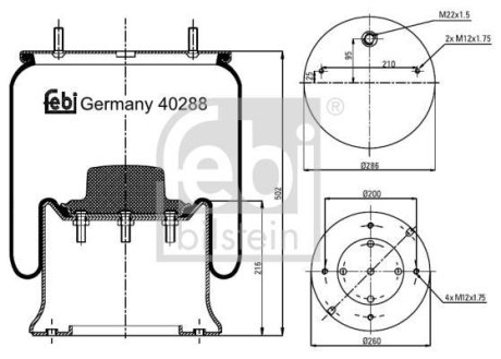 Подушка амортизуюча FEBI BILSTEIN 40288