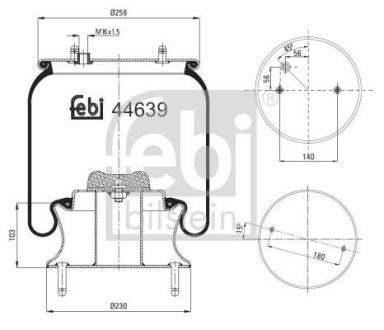 Подушка амортизуюча FEBI BILSTEIN 44639