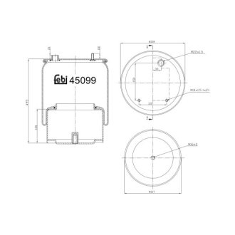 Кожух пневматической рессоры FEBI BILSTEIN 45099