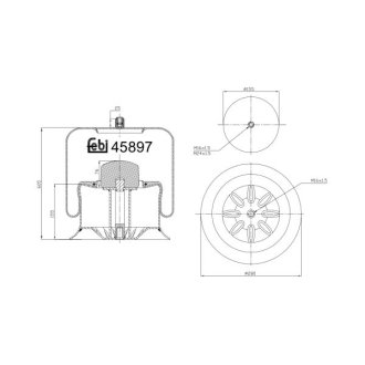 Кожух пневматической рессоры FEBI BILSTEIN 45897 (фото 1)