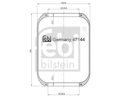 Кожух пневматической рессоры FEBI BILSTEIN 47144 (фото 1)