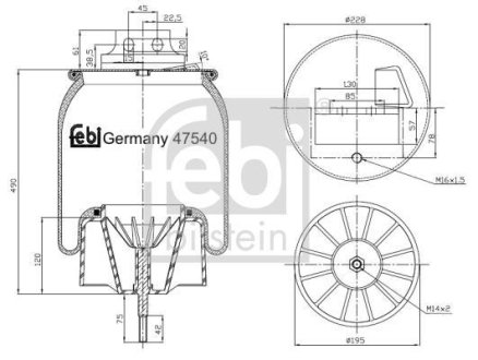 Подушка амортизуюча FEBI BILSTEIN 47540