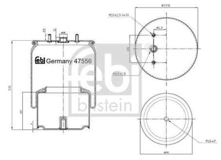 Подушка амортизуюча FEBI BILSTEIN 47556 (фото 1)