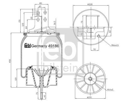 Подушка амортизуюча FEBI BILSTEIN 49186