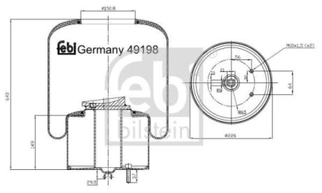 Подушка амортизуюча FEBI BILSTEIN 49198