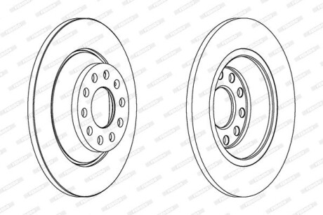 Тормозной диск FERODO DDF1307C