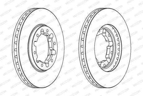 Тормозной диск FERODO DDF1552C-1