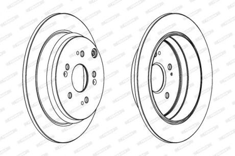 Тормозной диск FERODO DDF1608C (фото 1)