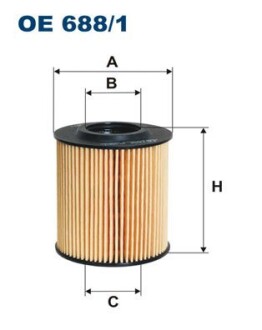 Фiльтр масляний FILTRON OE6881