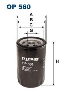 Масляный фильтр; Масляный фильтр, ступенчатая коробка передач FILTRON OP560 (фото 1)