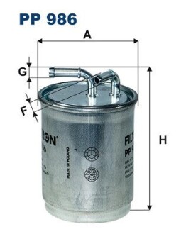 Топливный фильтр FILTRON PP986