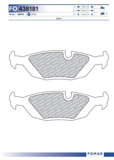 Колодки гальмівні дискові FOMAR FO 438181