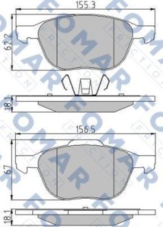 Колодки гальмівні дискові FOMAR FO 914581 (фото 1)