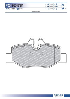 Колодки гальмівні дискові FOMAR FO 924781