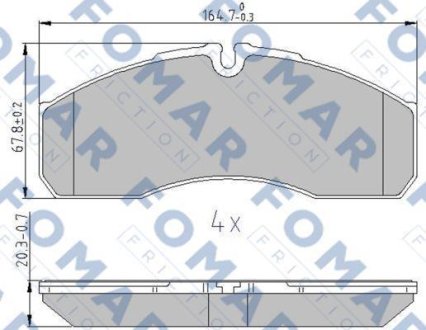 Колодки гальмівні дискові FOMAR FO 933581 (фото 1)