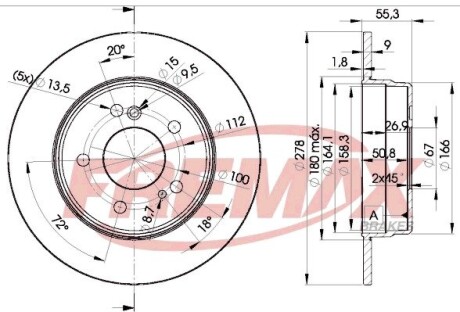 Диск тормозной FREMAX BD-0412 (фото 1)