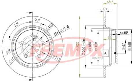 Диск тормозной FREMAX BD-0413