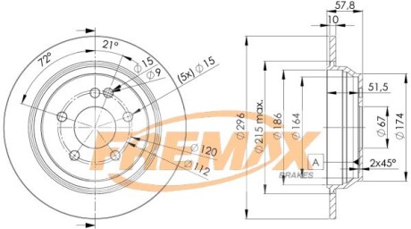 Диск тормозной FREMAX BD-0416