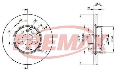 Диск тормозной FREMAX BD-1530