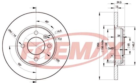 Диск тормозной FREMAX BD-3392