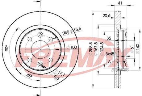 Диск тормозной FREMAX BD-3550 (фото 1)