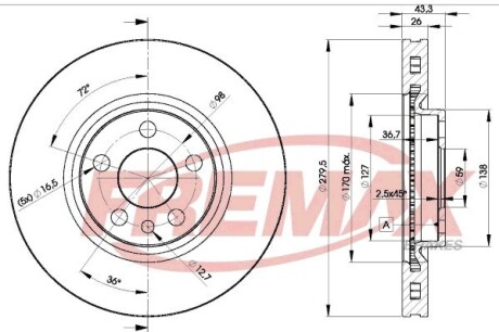 Диск тормозной FREMAX BD-4620 (фото 1)