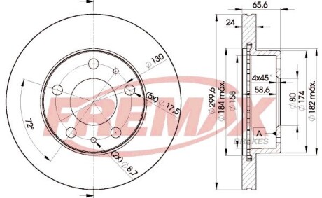 Диск тормозной FREMAX BD-4682 (фото 1)