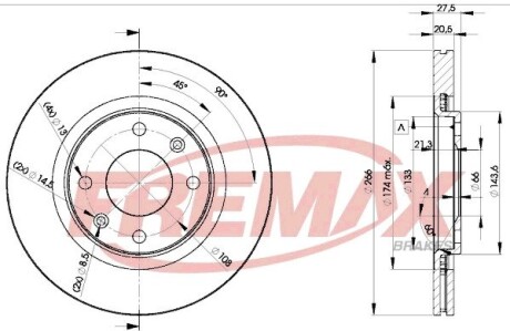 Диск тормозной FREMAX BD-4697 (фото 1)