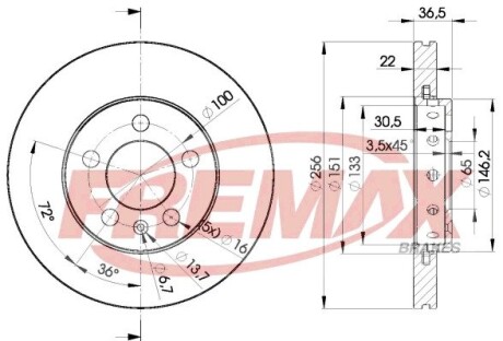 Диск тормозной FREMAX BD-5602 (фото 1)