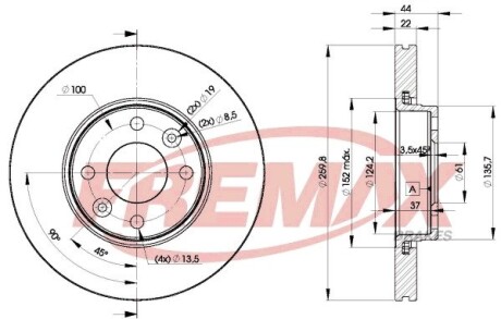 Диск тормозной FREMAX BD-7795 (фото 1)