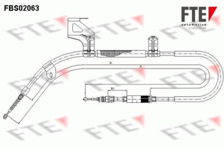 Трос, стояночная тормозная система FTE FBS02063