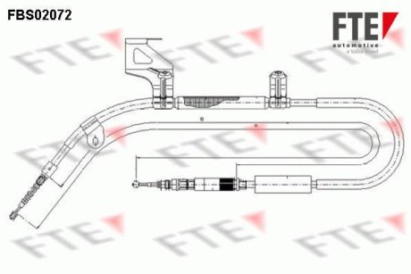Трос, стояночная тормозная система FTE FBS02072
