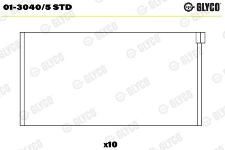 Вкладыши GLYCO 01-3040/5 STD