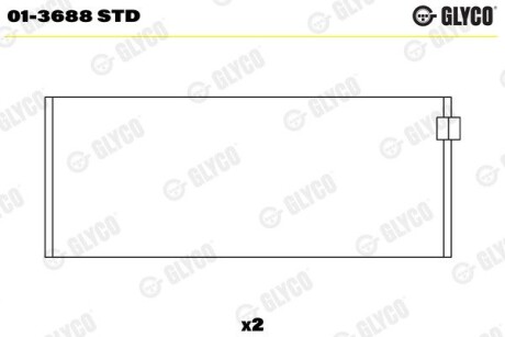 Шатунный подшипник GLYCO 01-3688 STD